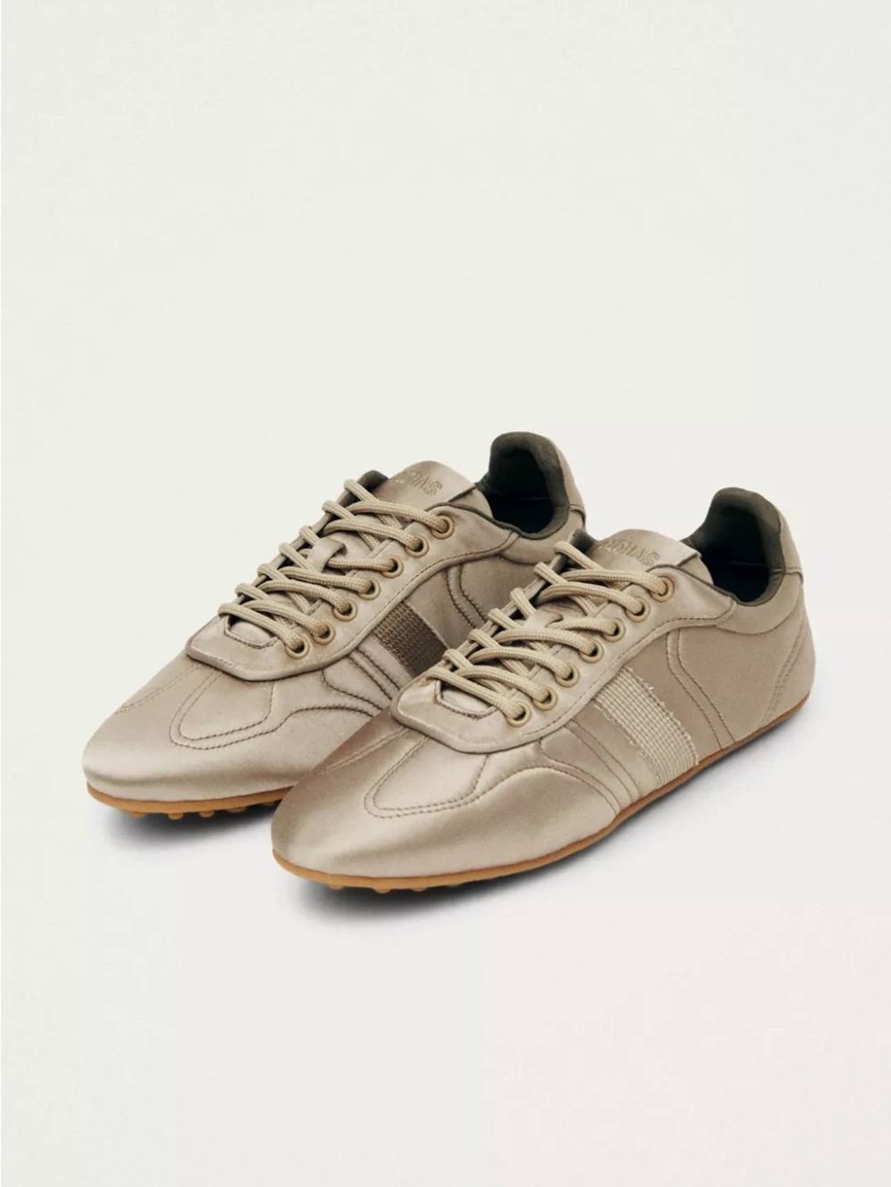 NIB ALOHAS TB.69 Rife Satin Low-Top Sneakers Taupe